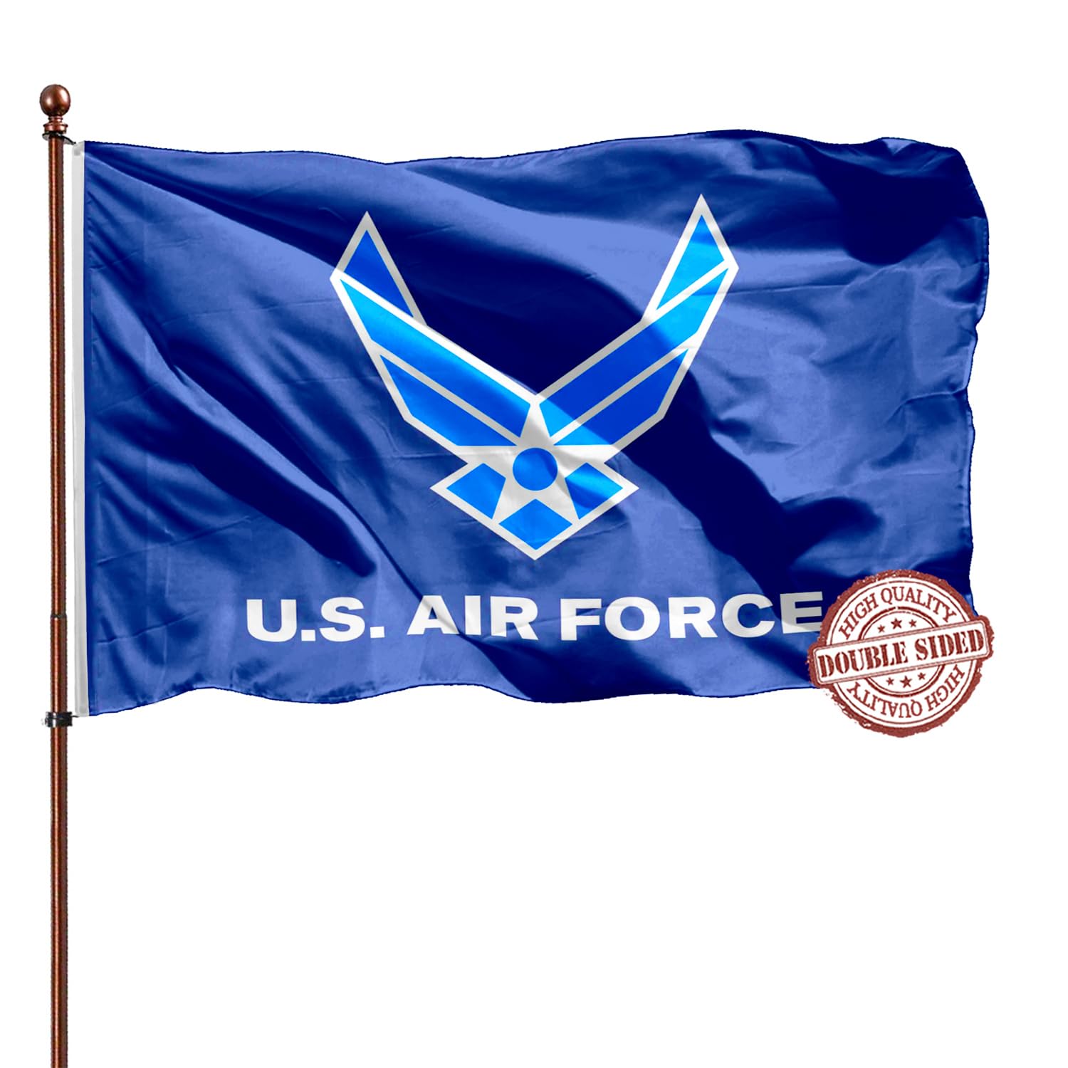 AXJBW US Air Force Flag Wing 3x5 double sided clearly readable from both sides