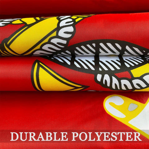 AXJBW USMC flag 3x5 suitable for outdoor or indoor display.