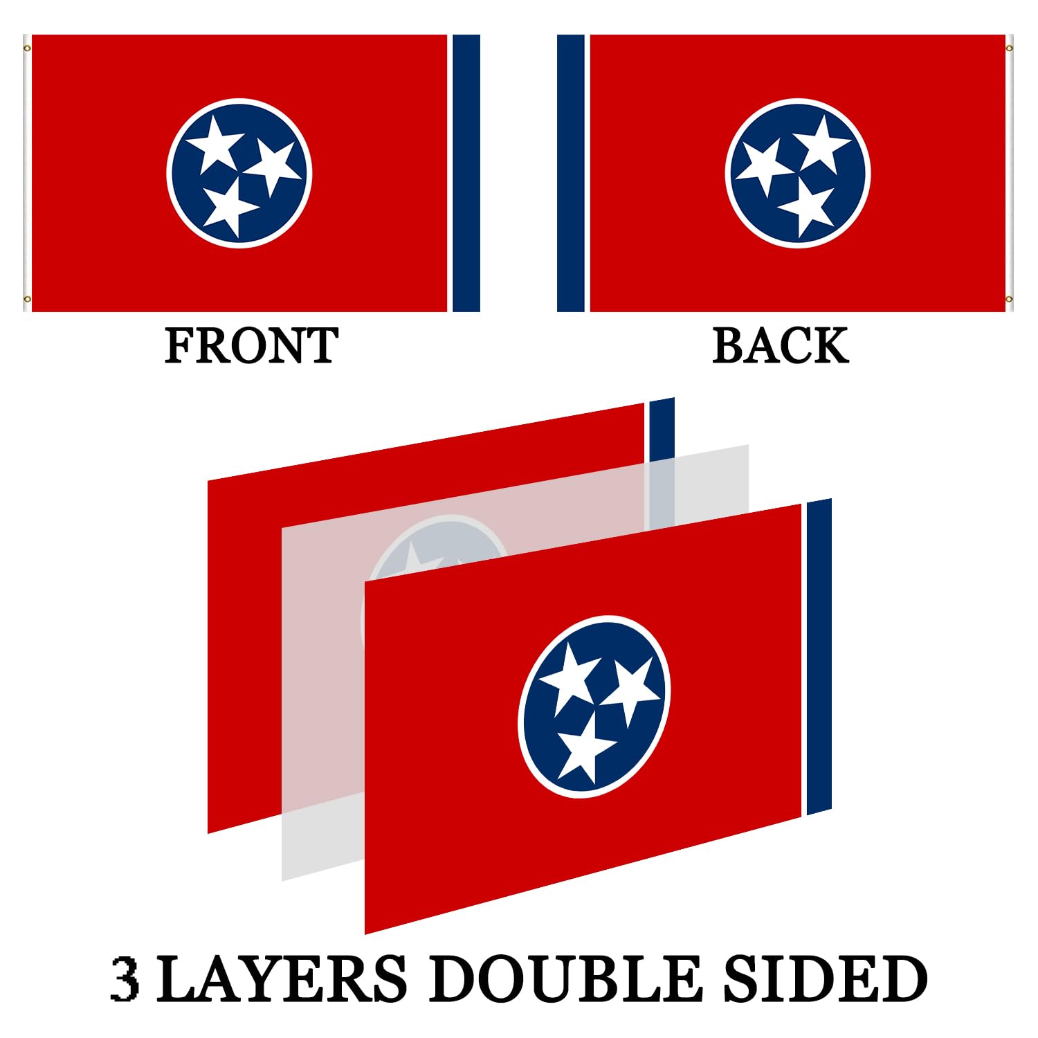 AXJBW flag features canvas header and brass grommets for sturdy mounting.