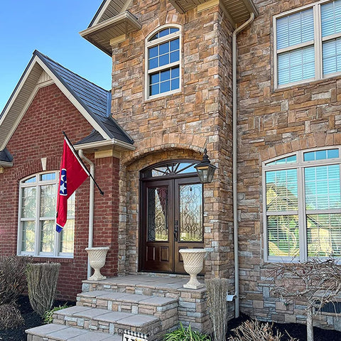 AXJBW Tennessee flag 240D polyester delivers durable outdoor performance.