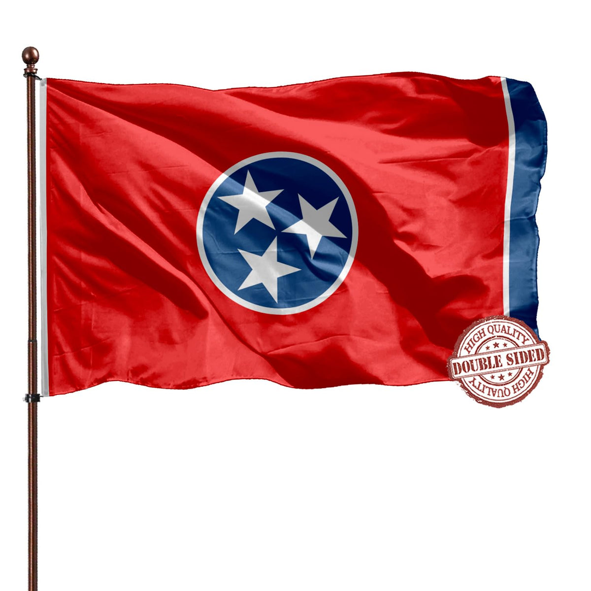 AXJBW TN Tennessee flag double-sided design stays legible from both sides.