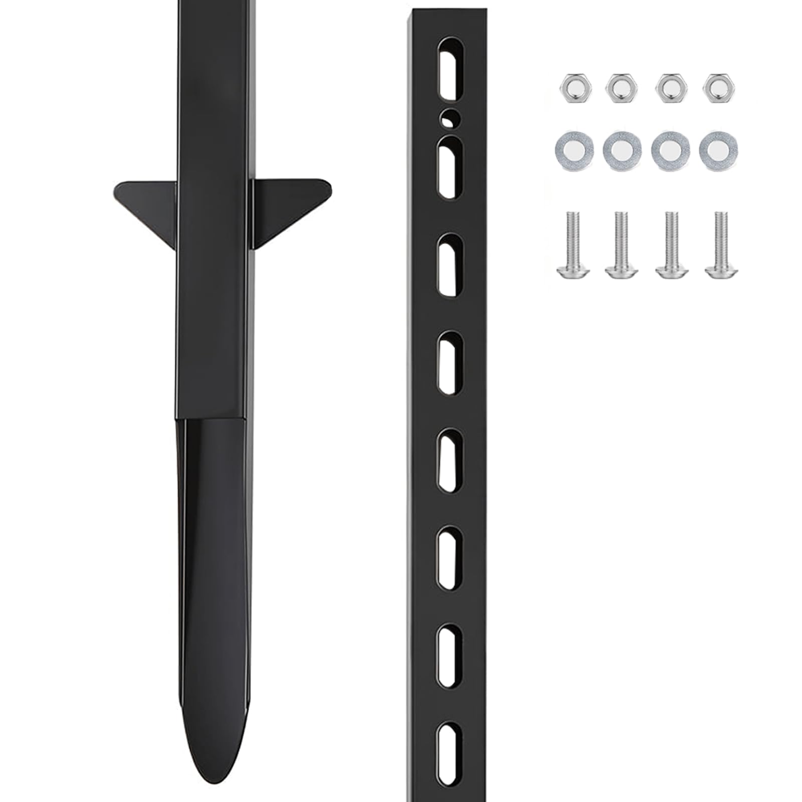 Axmorety 6ft metal yard sign stake provides stable outdoor support for signs.