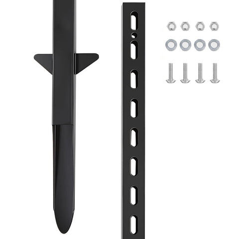 Axmorety 6ft metal yard sign stake provides stable outdoor support for signs.