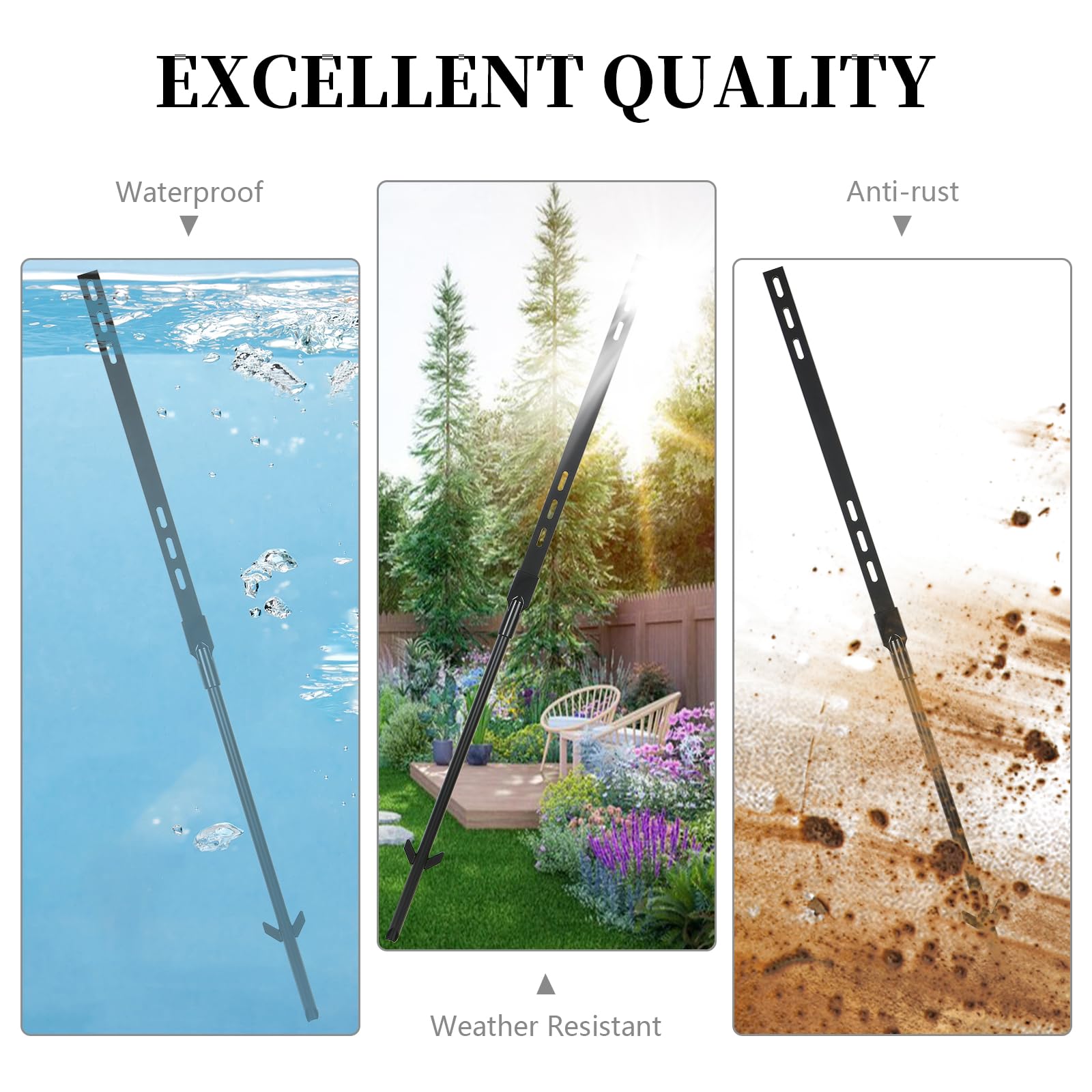 Axmorety outdoor sign posts for durable, weather-ready two-pack installation.