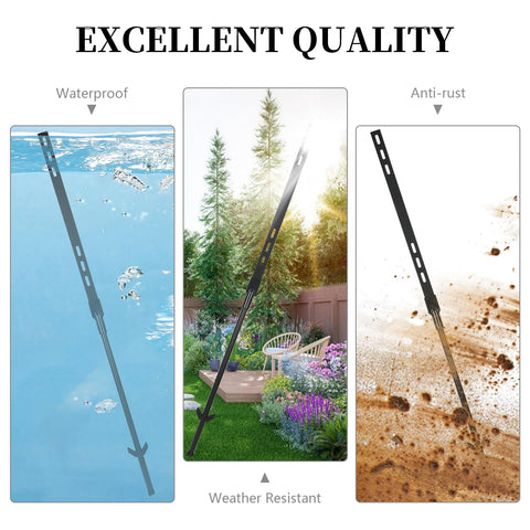 Axmorety outdoor sign posts for durable, weather-ready two-pack installation.