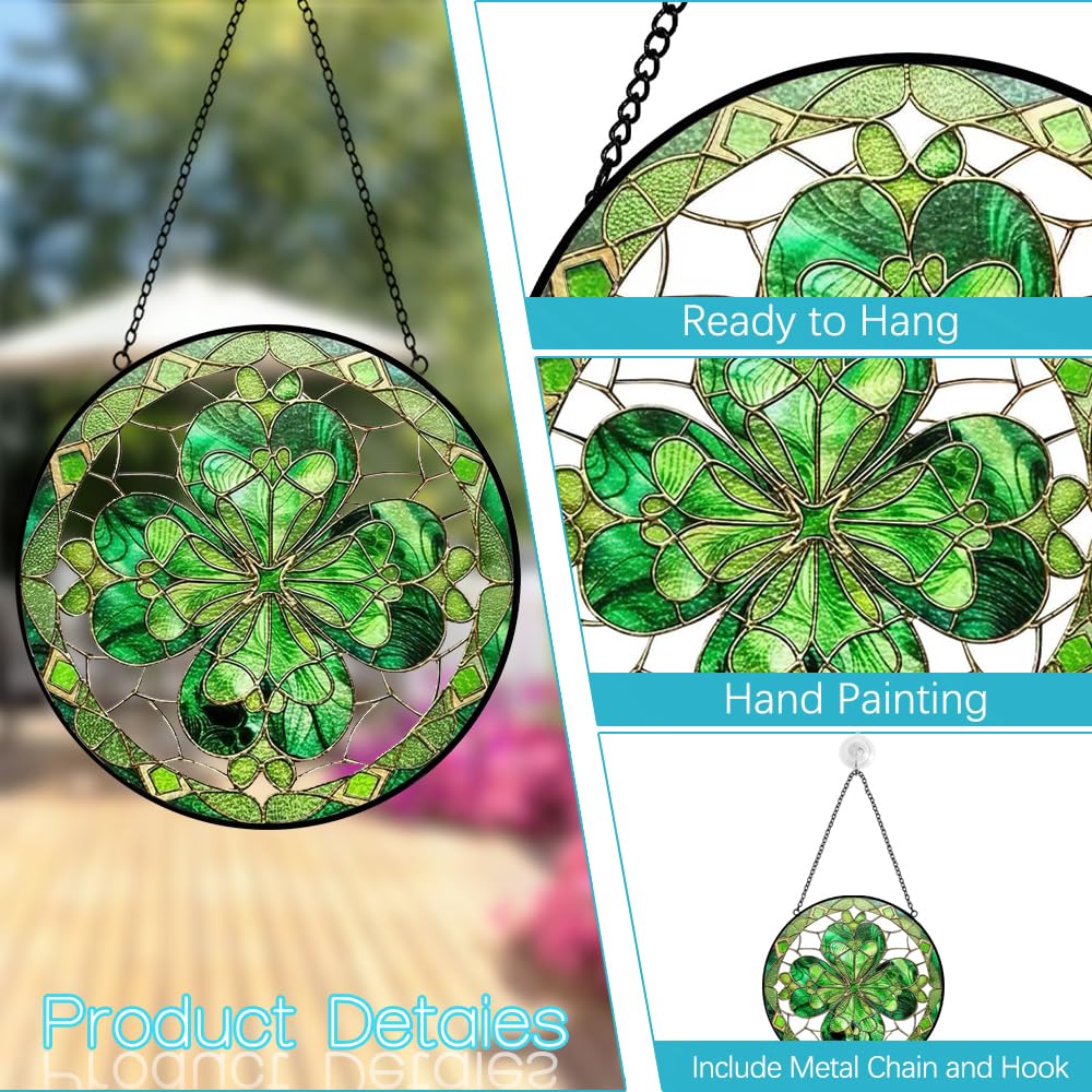 AXmospo close-up shows vivid greens and leaded glass texture.