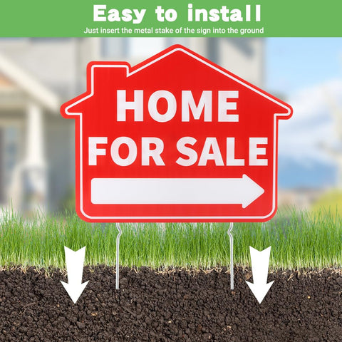 Axrivonte commercial-grade plastic sign offers durability for property marketing.