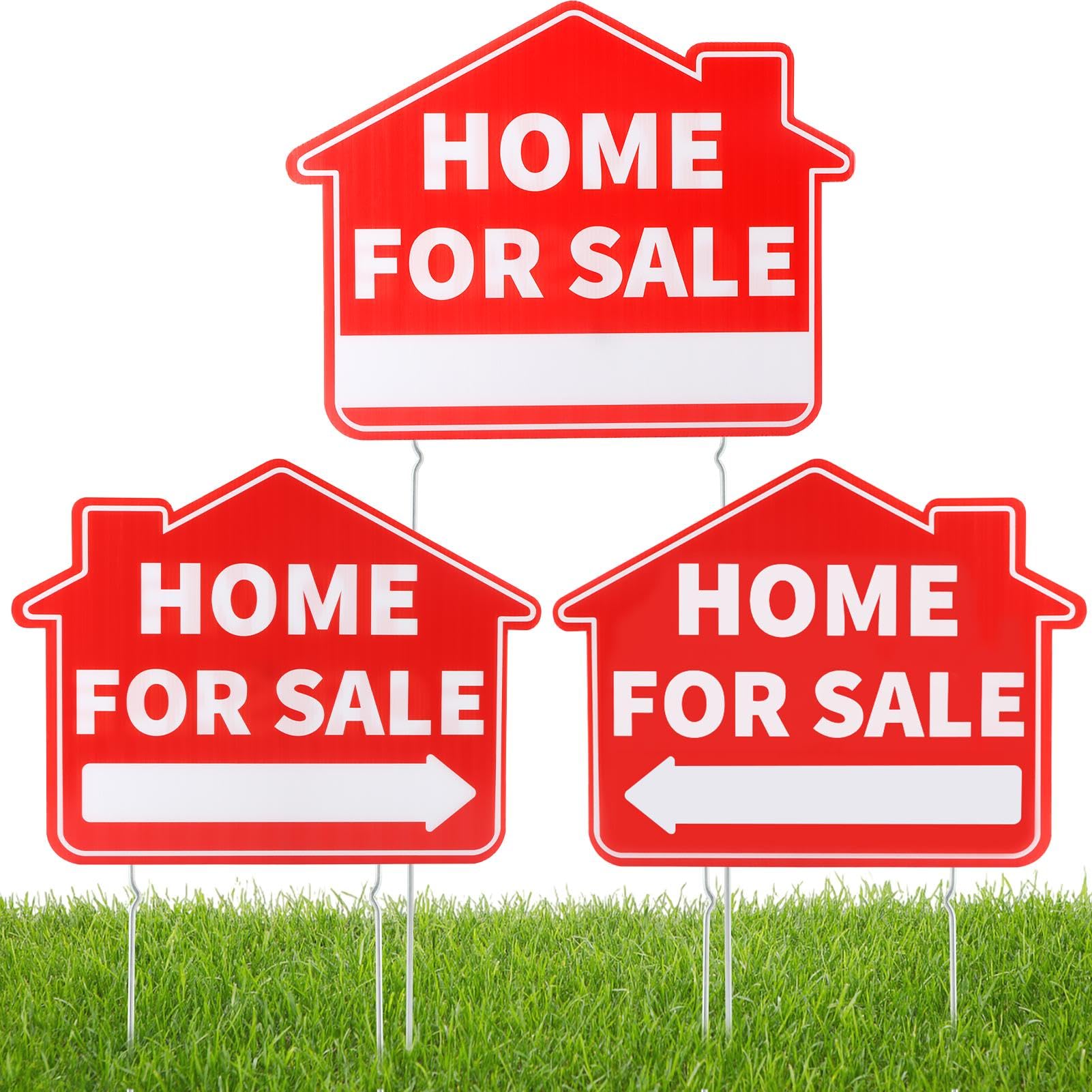 Axrivonte double-sided home for sale sign boosts visibility from both directions.