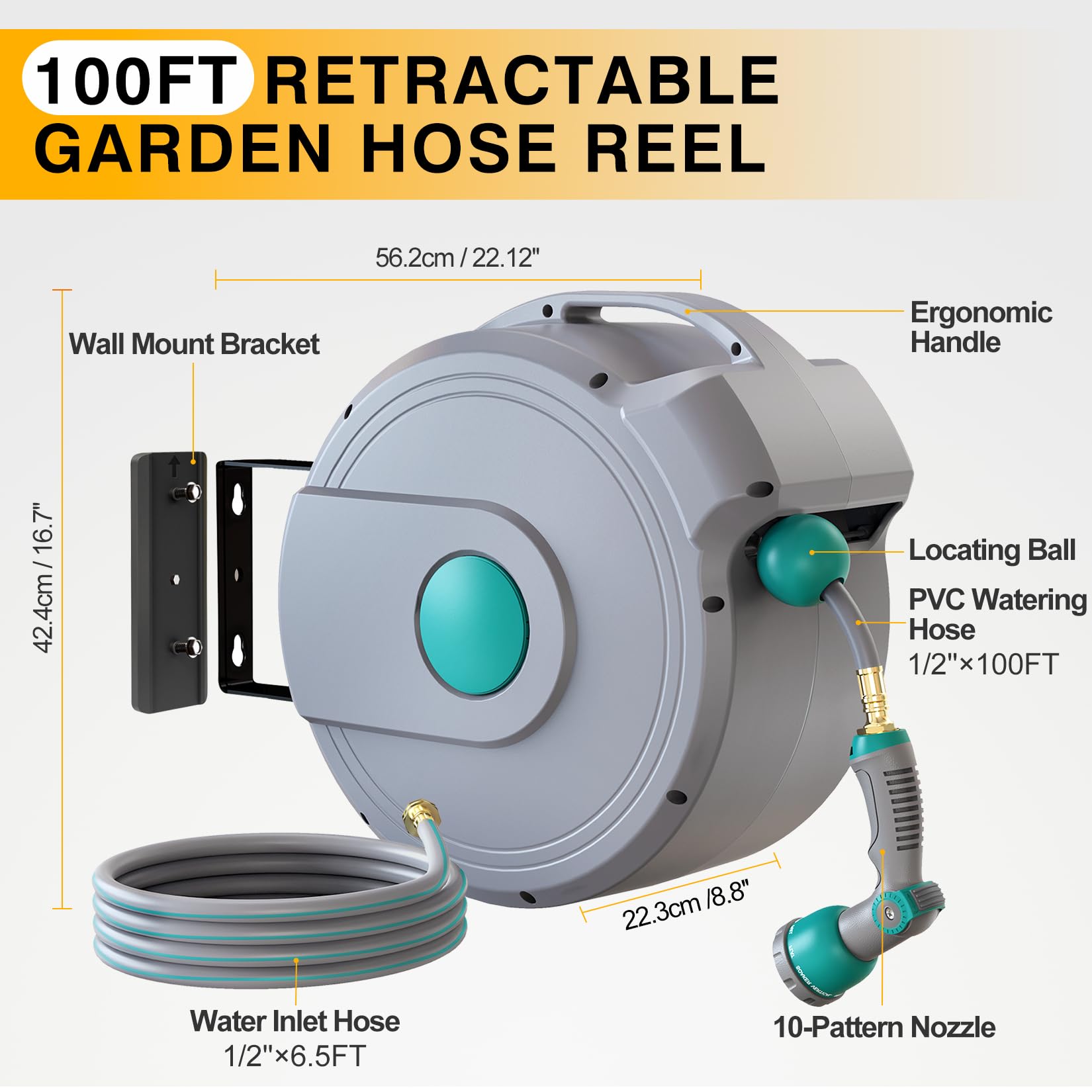 AXTRIM 180-degree bracket enables multi-directional watering