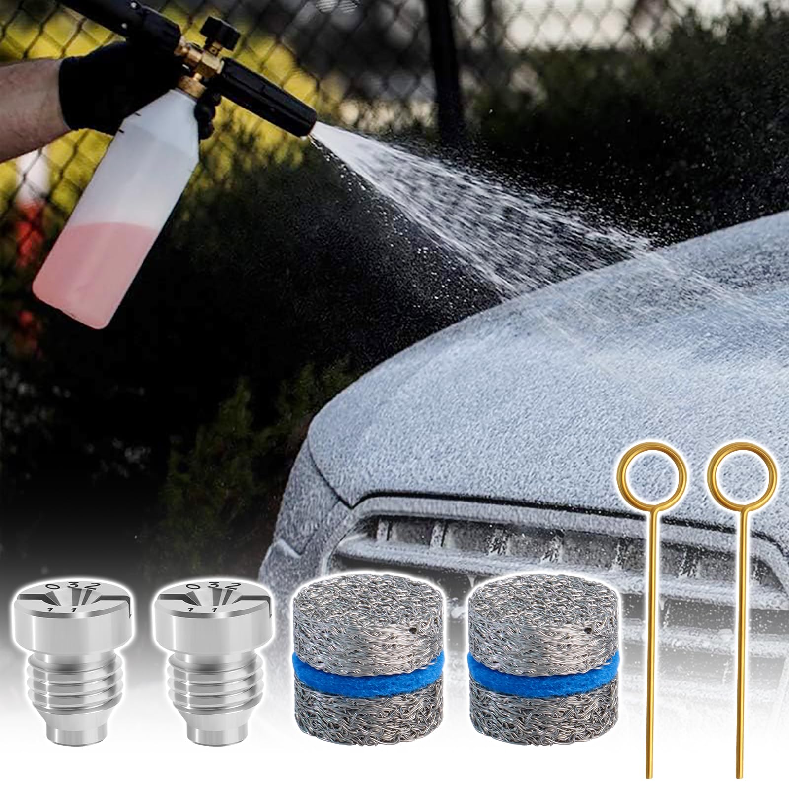 Axfvd 2-pack replacement foam cannon kit for easy maintenance