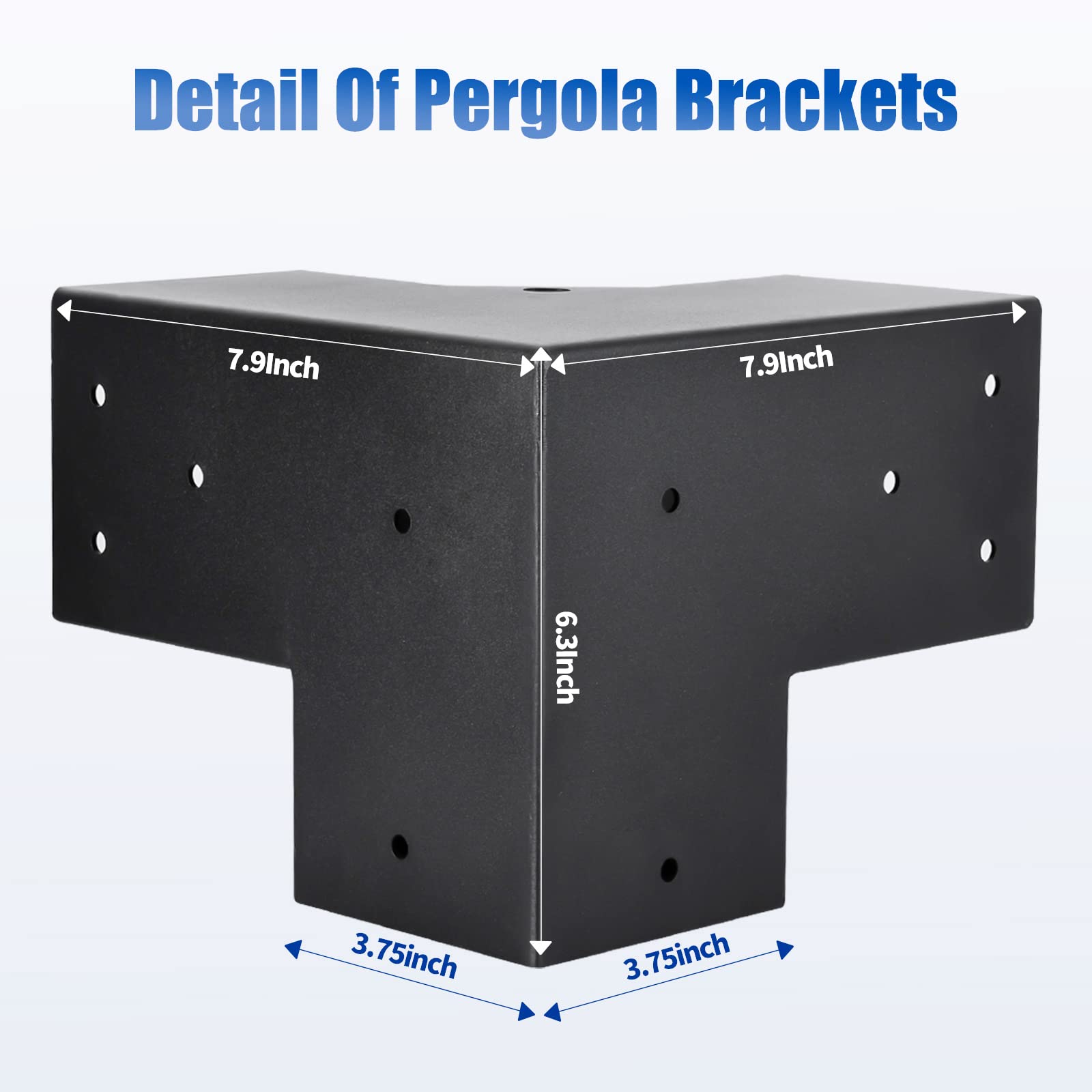 AXWHYS 4x4 pergola brackets 3-way connection design for easy alignment