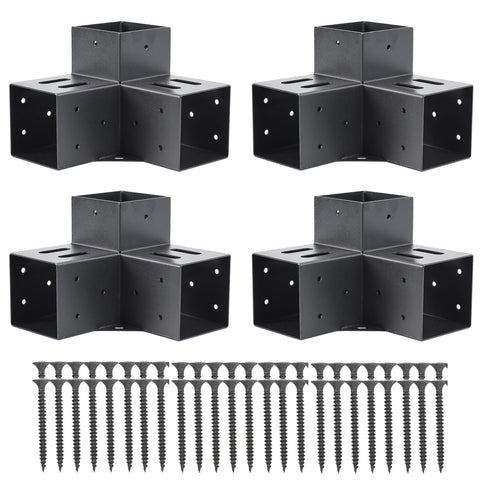 AXWHYS 4x4 pergola brackets side view for sturdy outdoor support