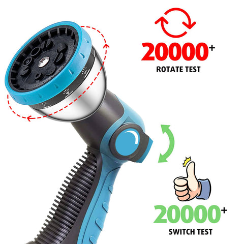 AyayaBoss garden hose nozzle thumb control for easy pattern switching
