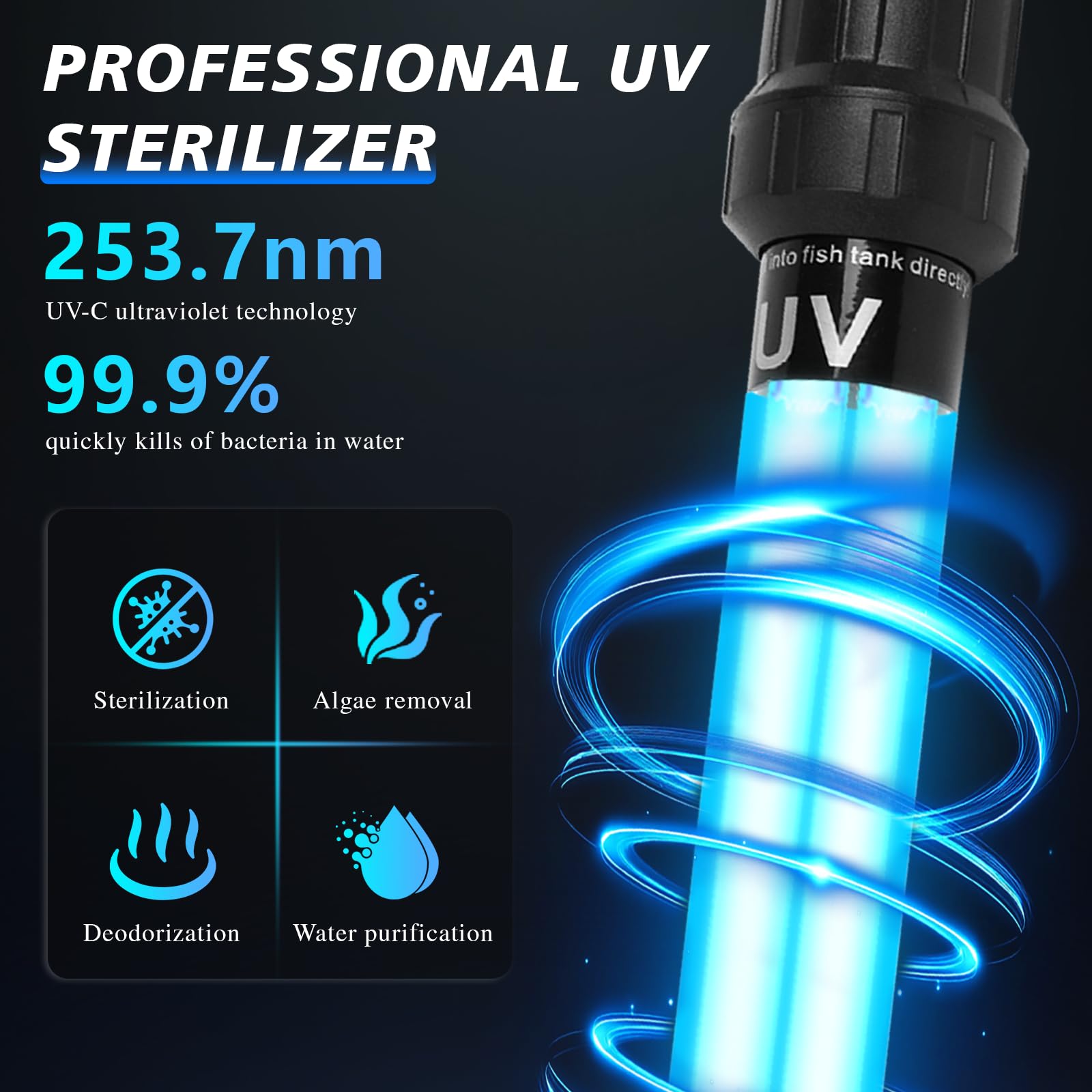 Ayamaxon 17ft power cable enables flexible placement in indoor or outdoor setups.