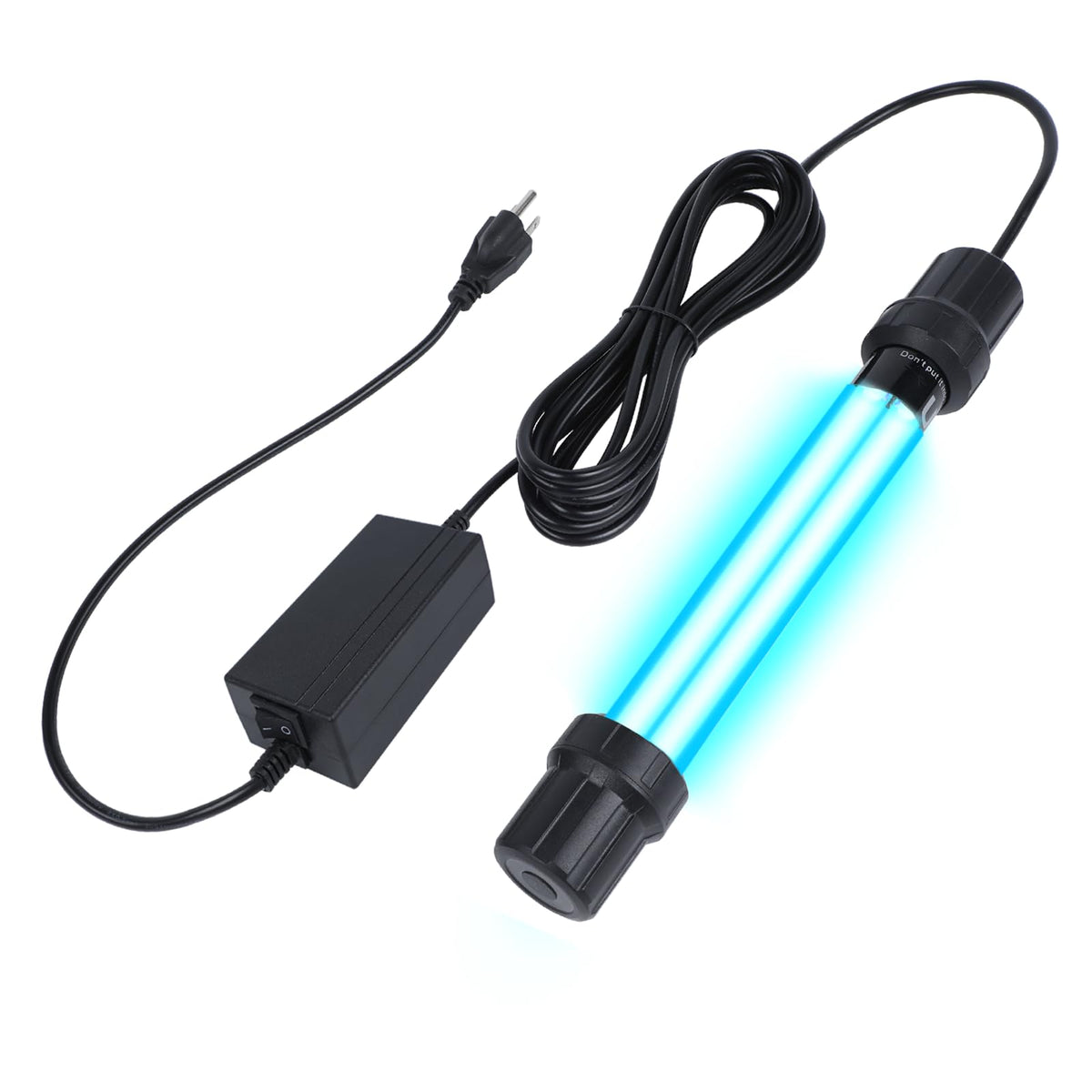 Ayamaxon 20W UV submersible light installed in an aquarium for steady sterilization.