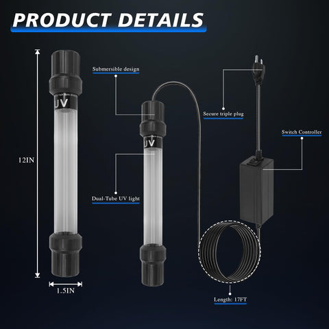 Ayamaxon UV-C sterilizer in action with 254nm light for fast water purification.