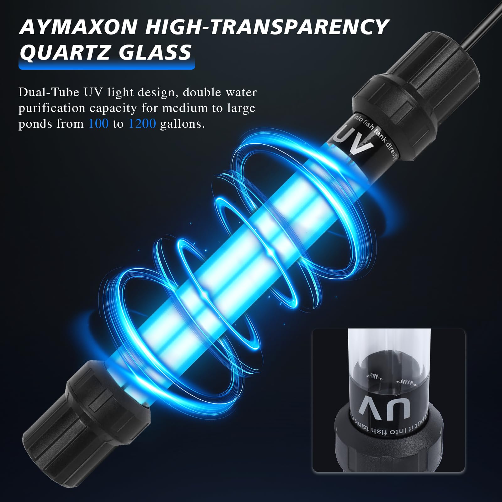 Ayamaxon weighted gravity-block maintains upright underwater positioning for full exposure.