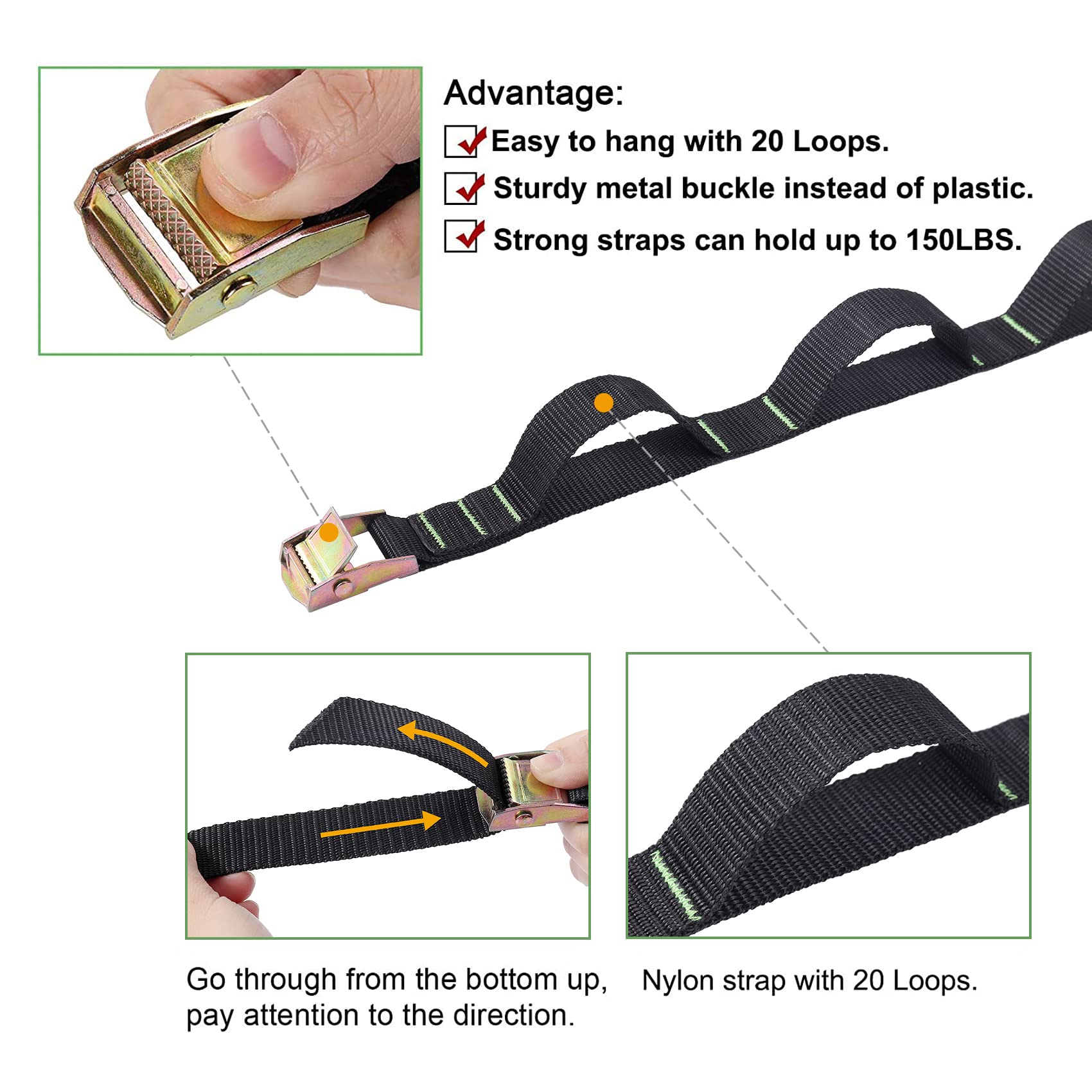 Ayaport strap displaying 20 loops for versatile gear organization at camp