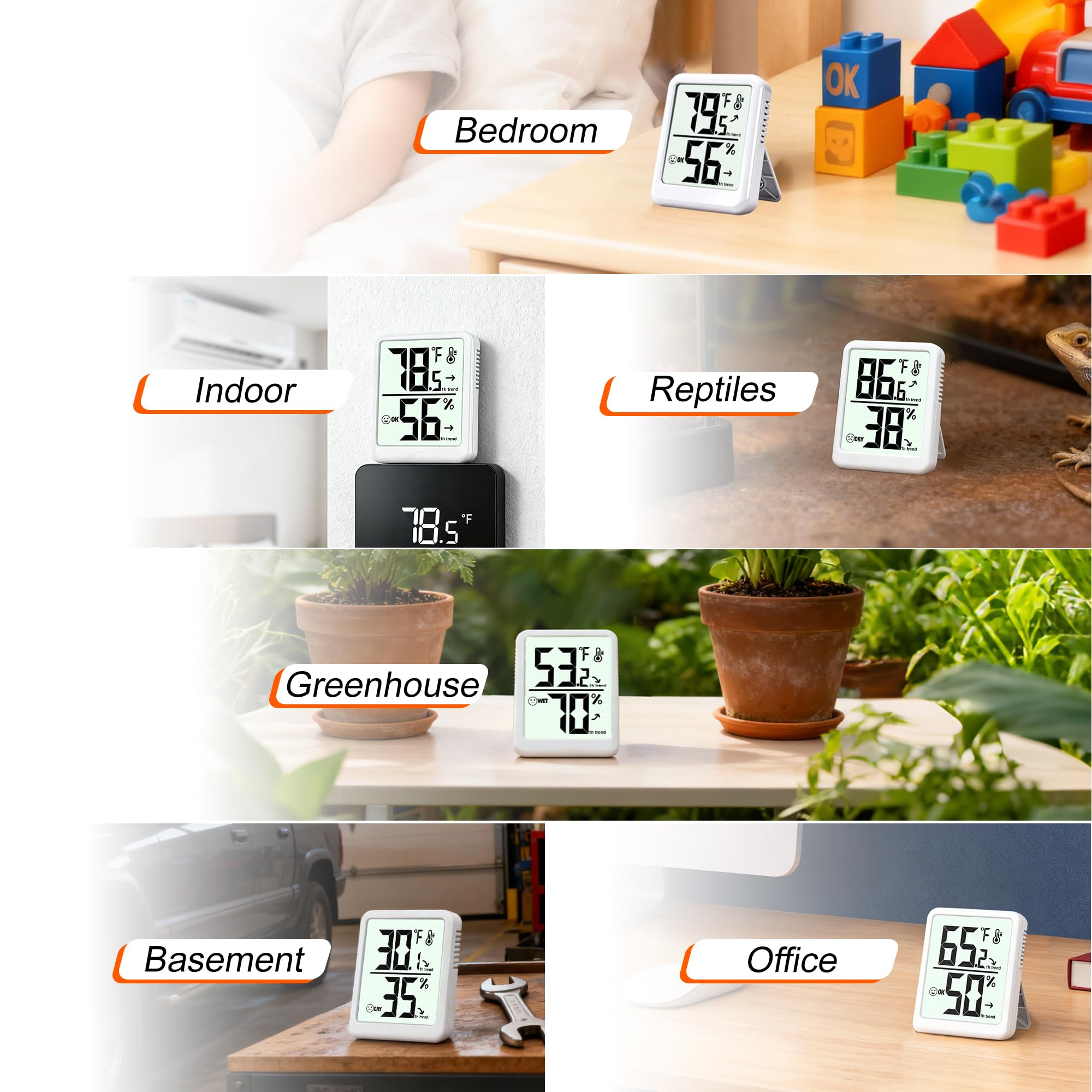 Ayawiss humidity icons and 1-hour trend help anticipate changes in air quality.
