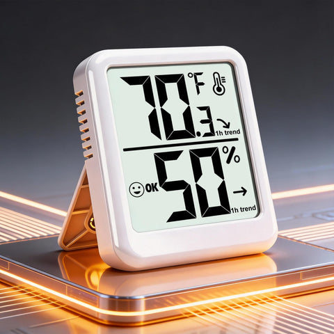 Ayawiss indoor hygrometer digital display for easy climate monitoring at home.