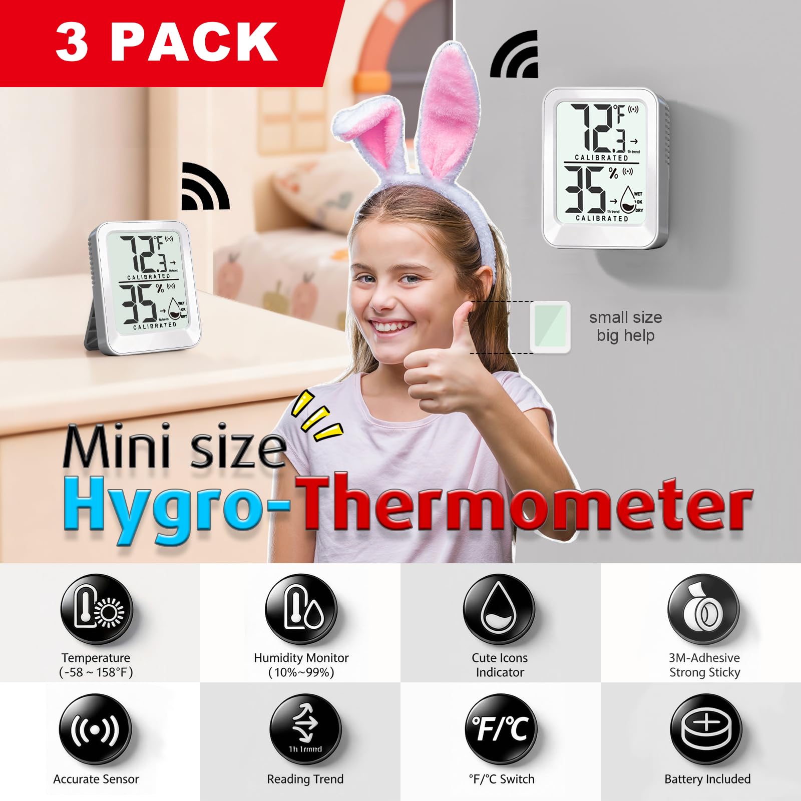 AyayaBoss digital hygrometer senses ambient conditions for plants and pets