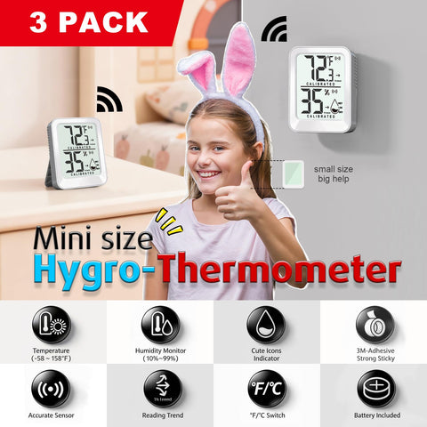 AyayaBoss digital hygrometer senses ambient conditions for plants and pets