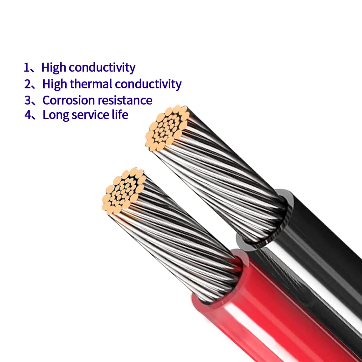 AYECEHI extension cable in red-black color for easy installation.