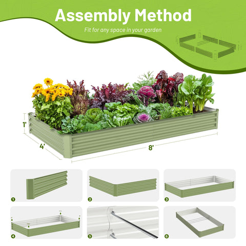 Ayen Guard durable galvanized steel bed resists corrosion for long lasting garden use.