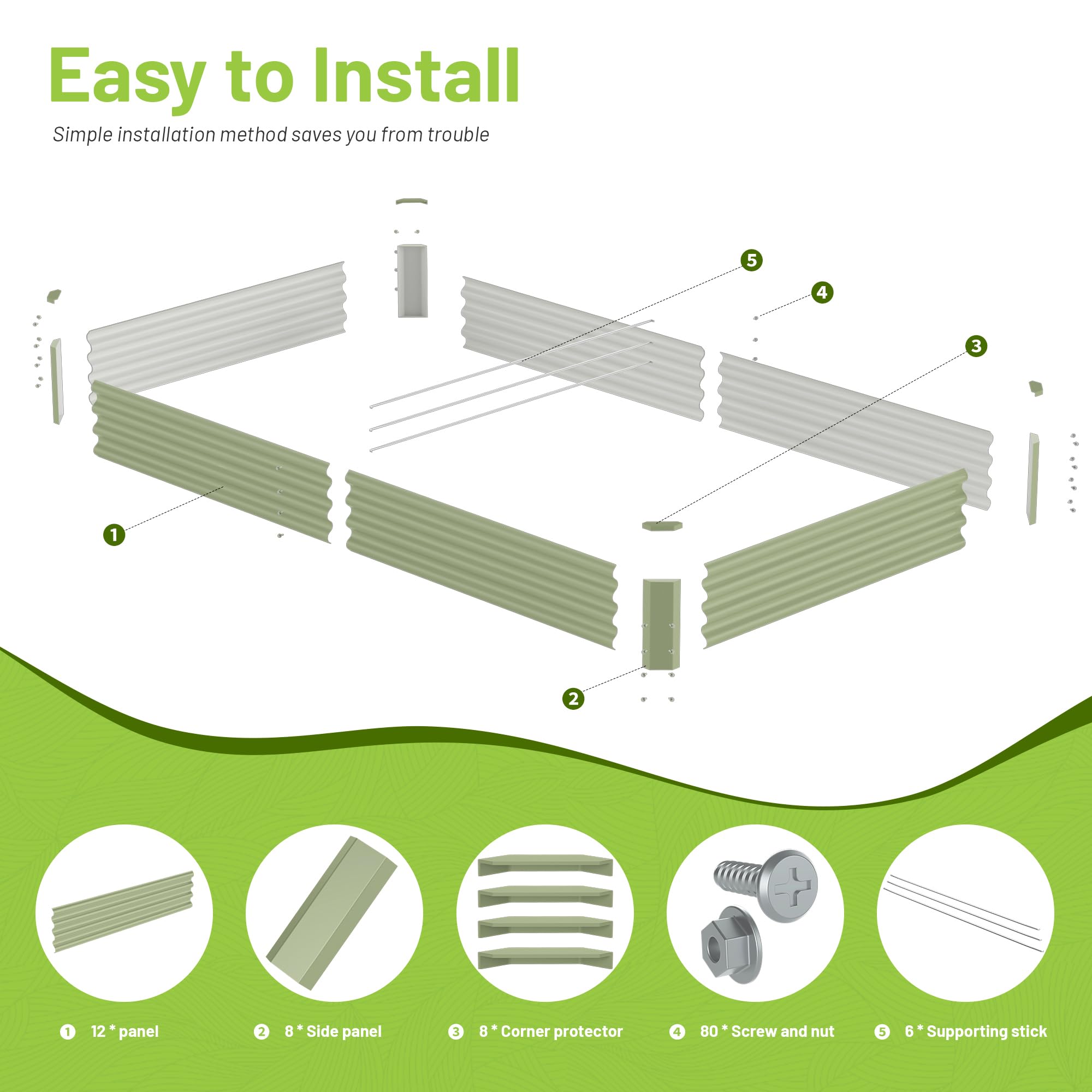 Ayen Guard easy assembly two piece design allows quick setup without extra tools.