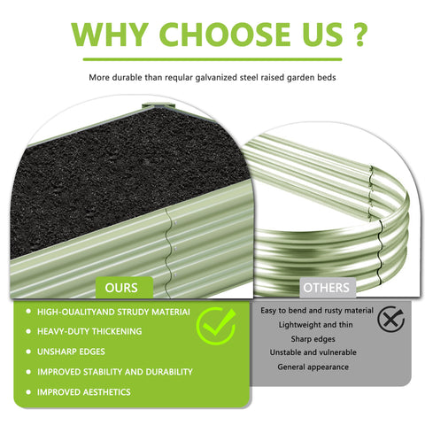 Ayen Guard outdoor green garden bed enhances any patio or yard.