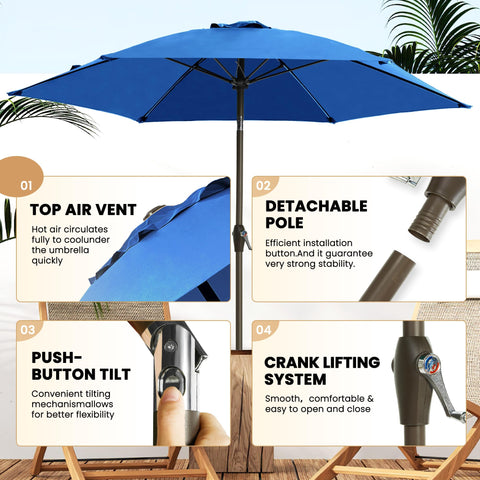 Ayge 7.5ft umbrella central pole delivers steady support on breezy days