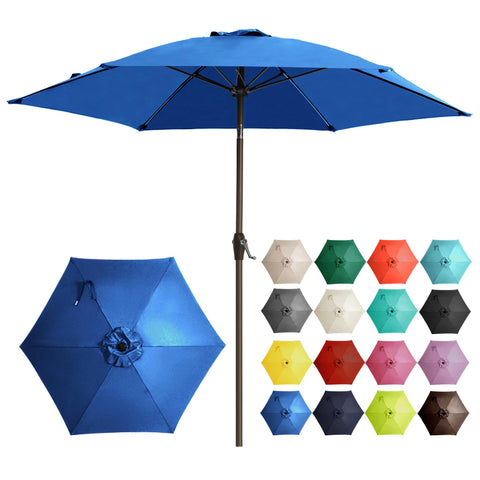 Ayge 7.5ft patio umbrella open canopy provides ample shade for outdoor dining