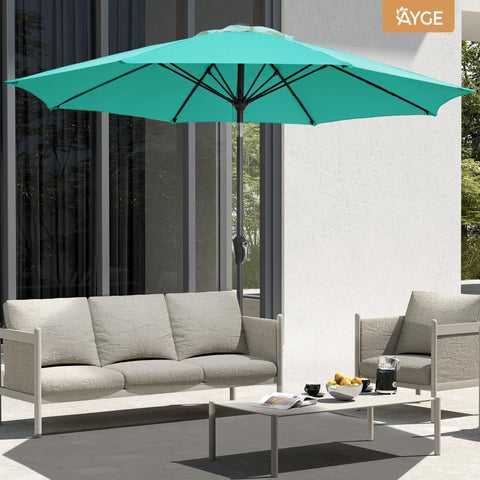 Ayge 9ft umbrella heavy-duty frame with fiberglass ribs for stability