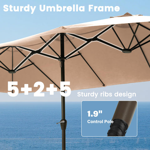 Ayge base with two sandbags adds stability on windy days