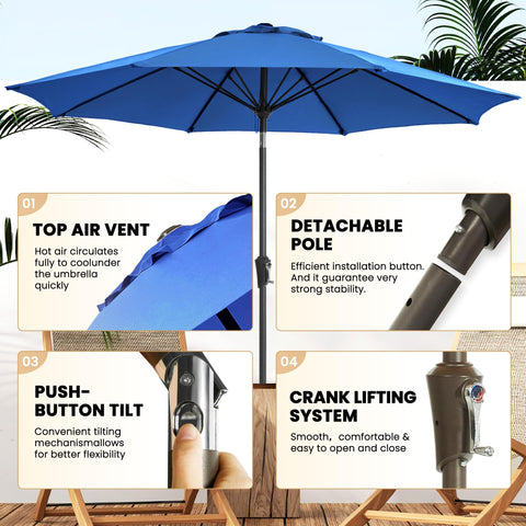 Ayge crank and tilt mechanism for precise shade where you need it.