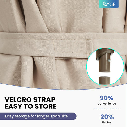 Ayge 1.49-inch steel pole provides sturdy support in windy conditions.