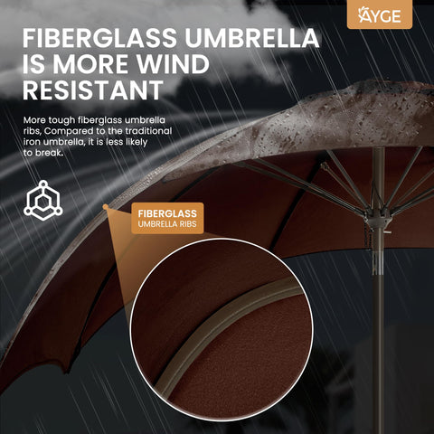 Ayge tilt and crank mechanism allows quick, precise shade adjustments.