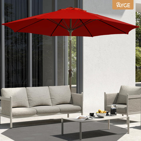 Ayge versatile shade suitable for decks, gardens, and poolside tables.