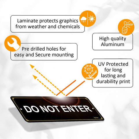 Ayifan do not enter sign night-ready reflective surface improves deterrence after dark