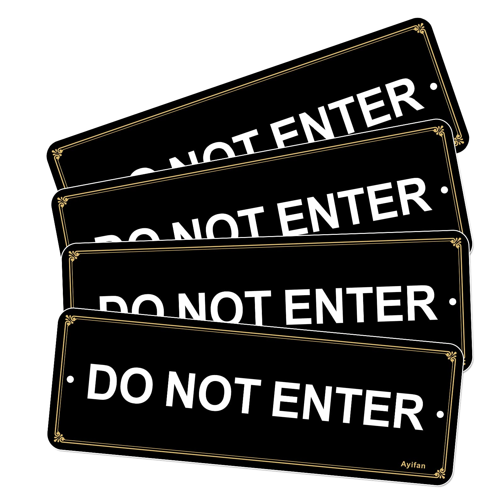 Ayifan do not enter sign outdoor reflective 9x3 enhances nighttime visibility