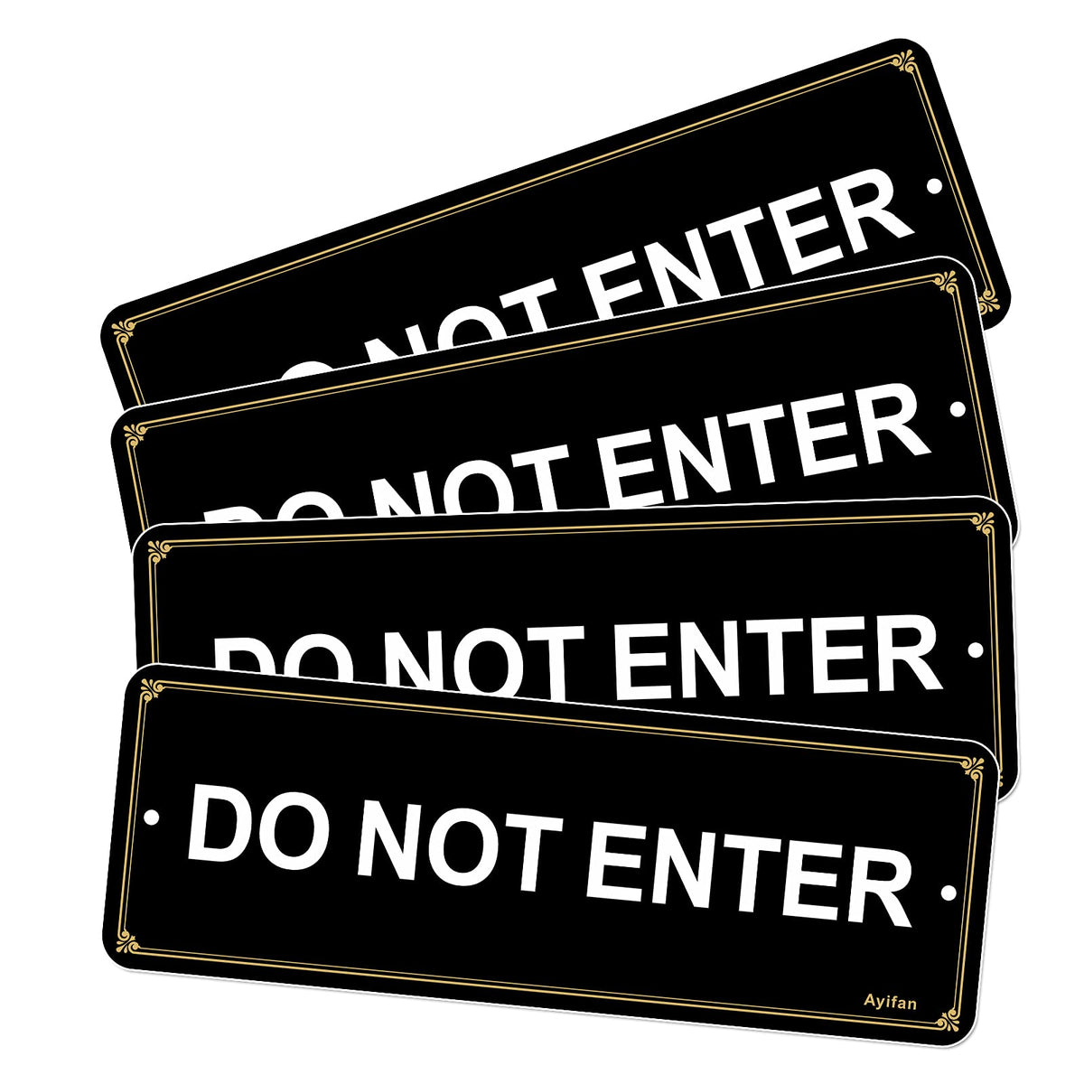 Ayifan do not enter sign outdoor reflective 9x3 enhances nighttime visibility