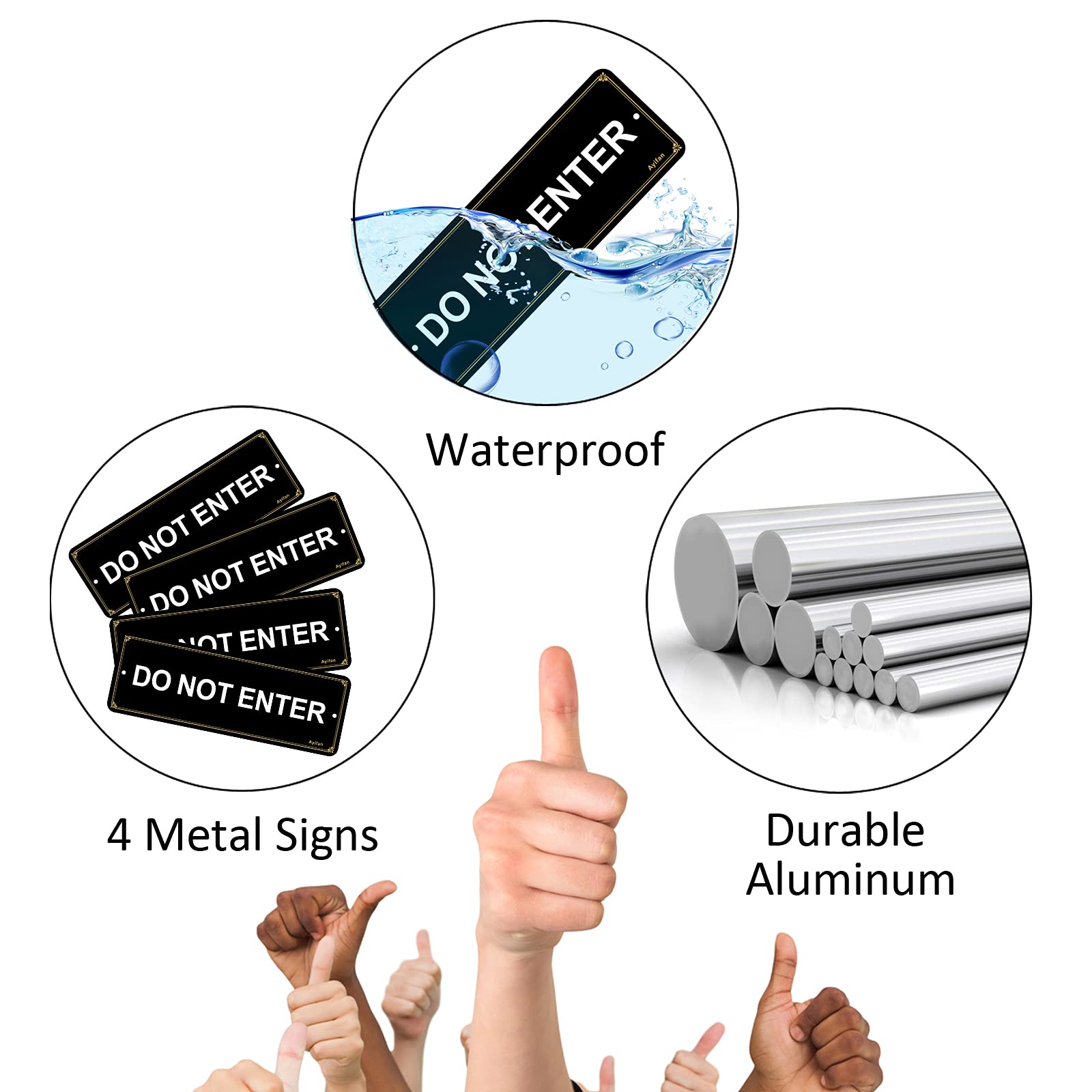 Ayifan do not enter sign weatherproof indoors outdoors for long-lasting readability