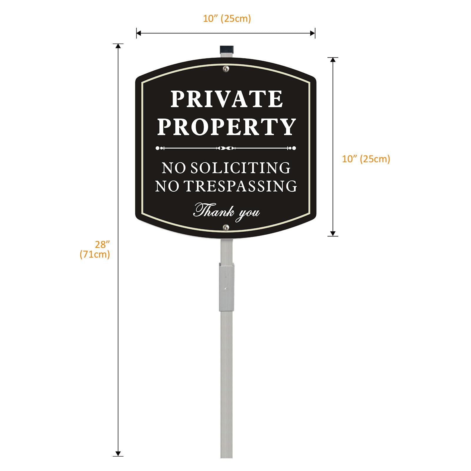 Ayifan private property sign with reflective surface improves nighttime visibility