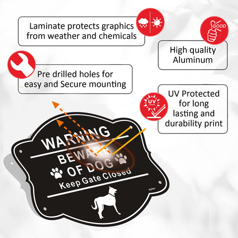 Ayifan yard house dog warning sign suitable for fences and gates