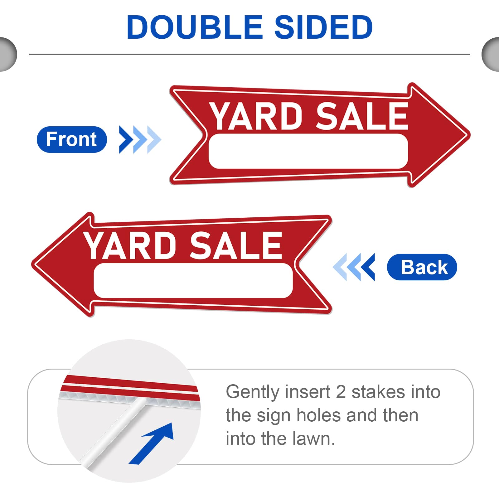 Ayifan 17x6 inch corrugated plastic signs withstand weather and reuse.