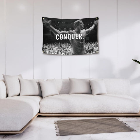 Ayimiora Conquer Flag adds gym-inspired style to dorms