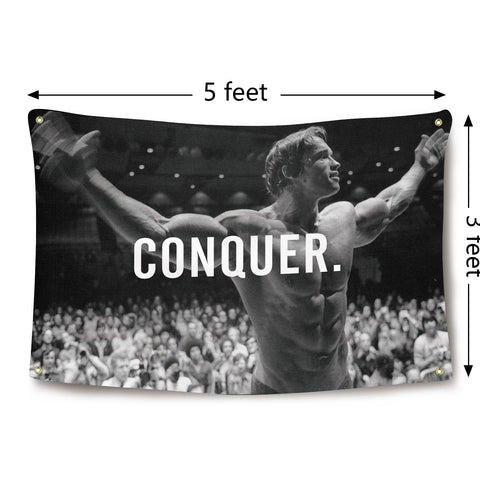 Ayimiora Conquer Flag HD print with bright colors for vibrant wall displays