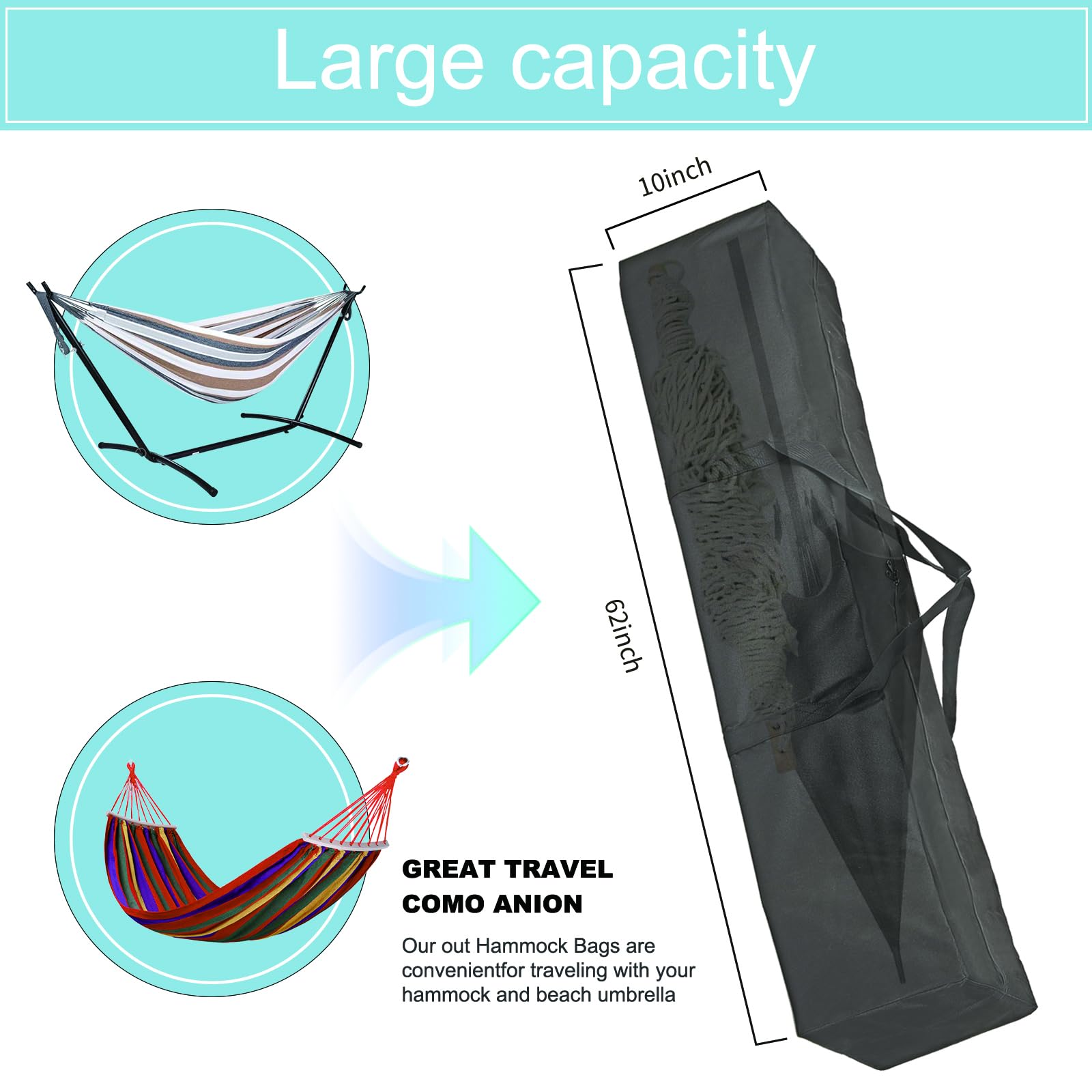 AYIXITIELU multipurpose bag used as travel and storage for tents or umbrellas.