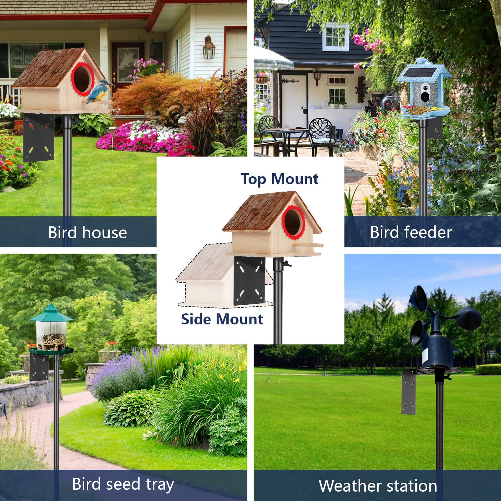 AYIXITIELU outdoor weather-station-ready pole withstands wind and rain year-round viewing.
