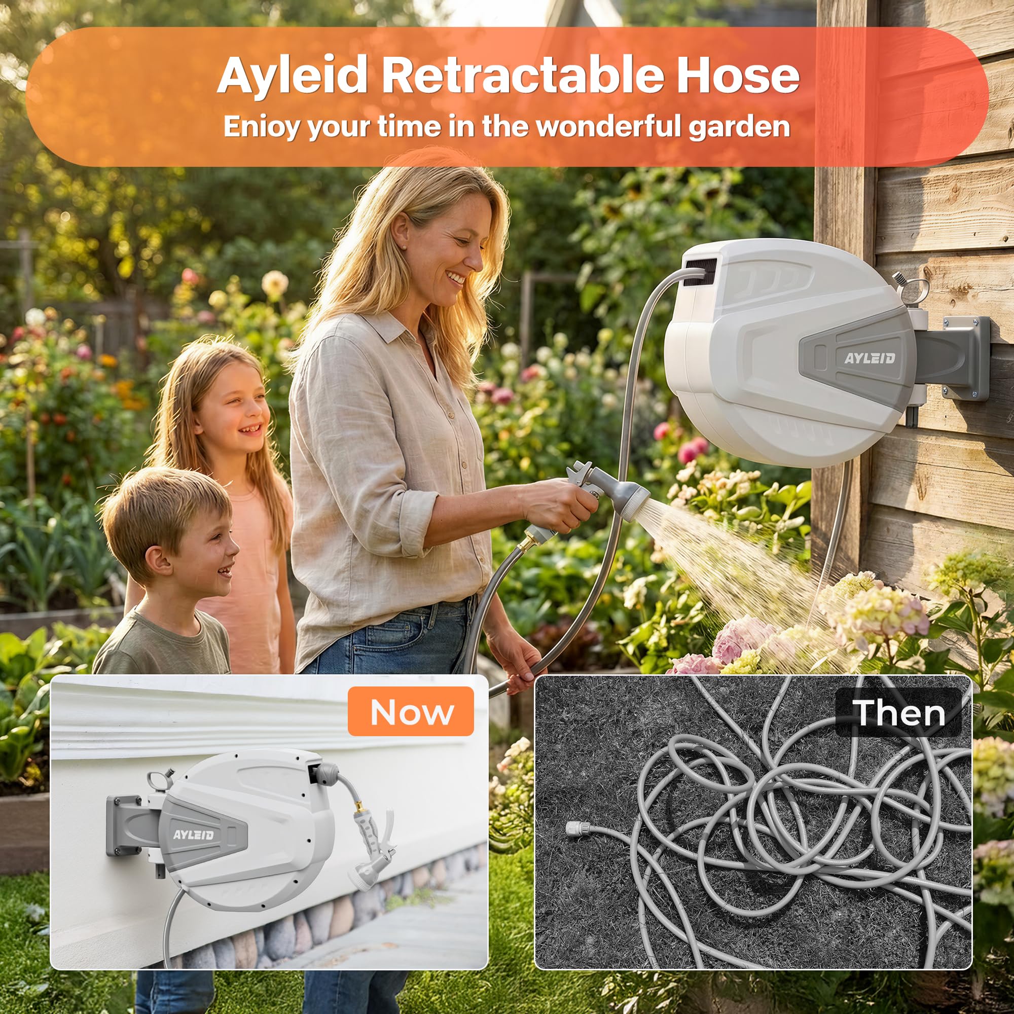 Ayleid 9-pattern nozzle in action for versatile garden and car care.